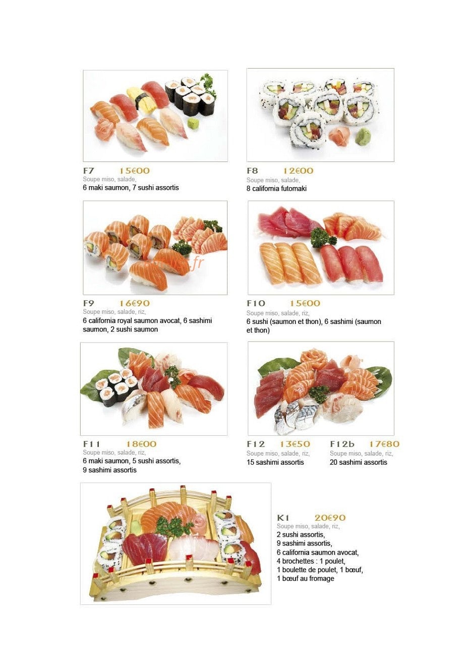 Sushi Kyoto — carte page 6