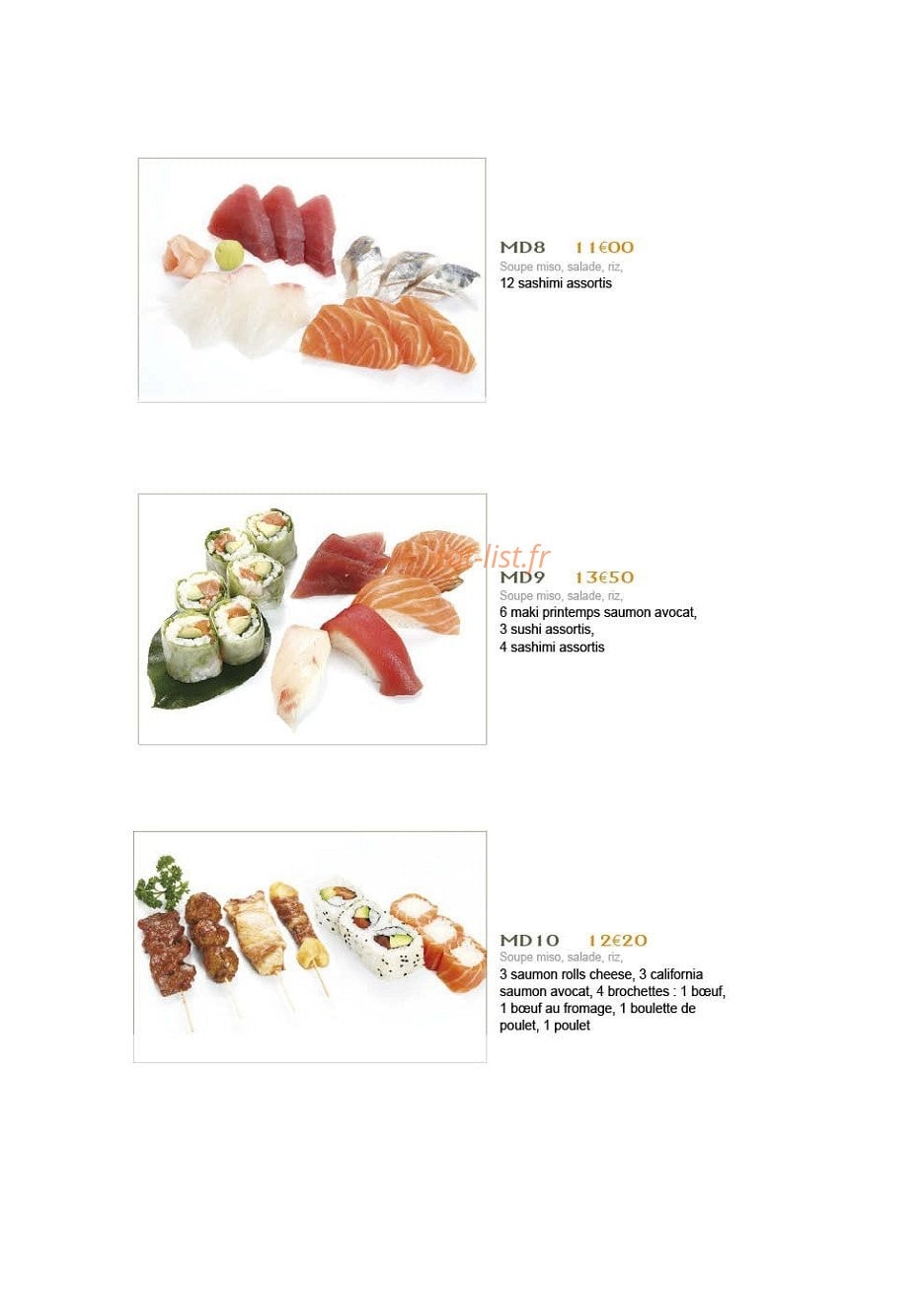 Sushi Kyoto — carte page 14