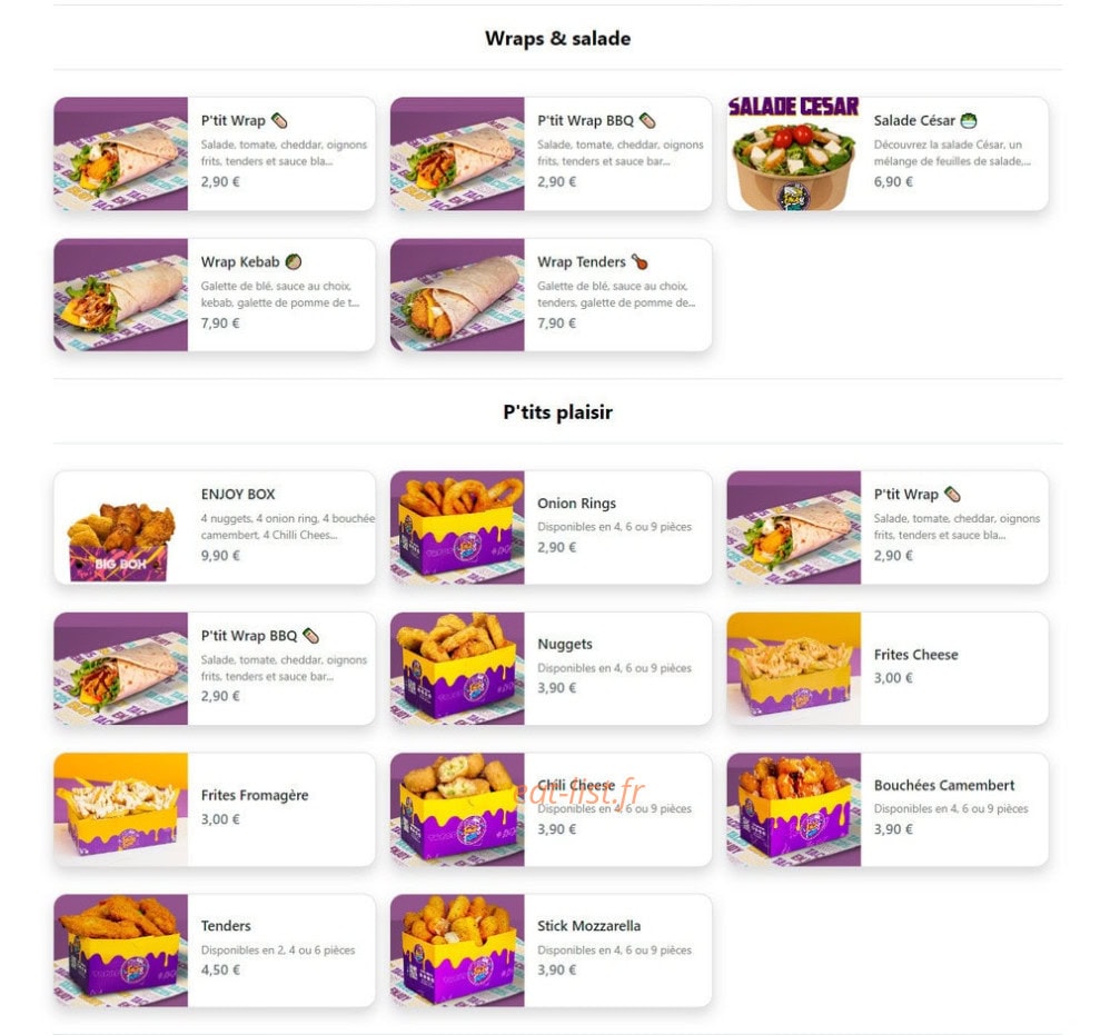 Enjoy Tacos — carte page 3