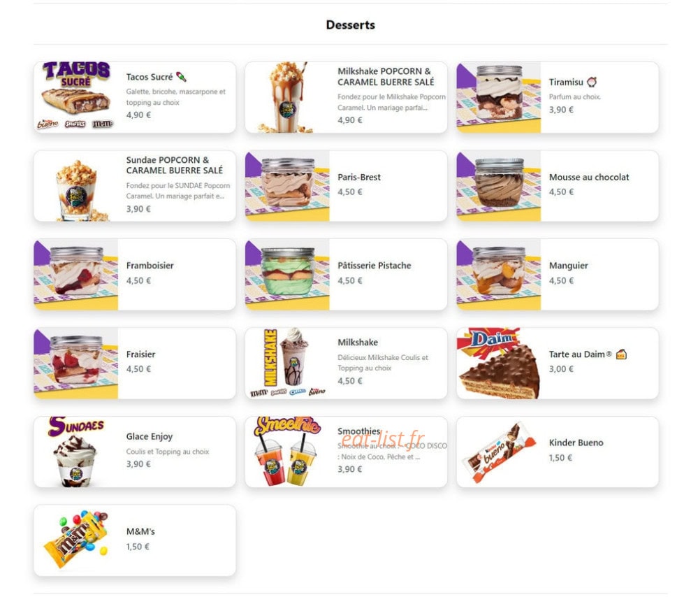 Enjoy Tacos — carte page 4