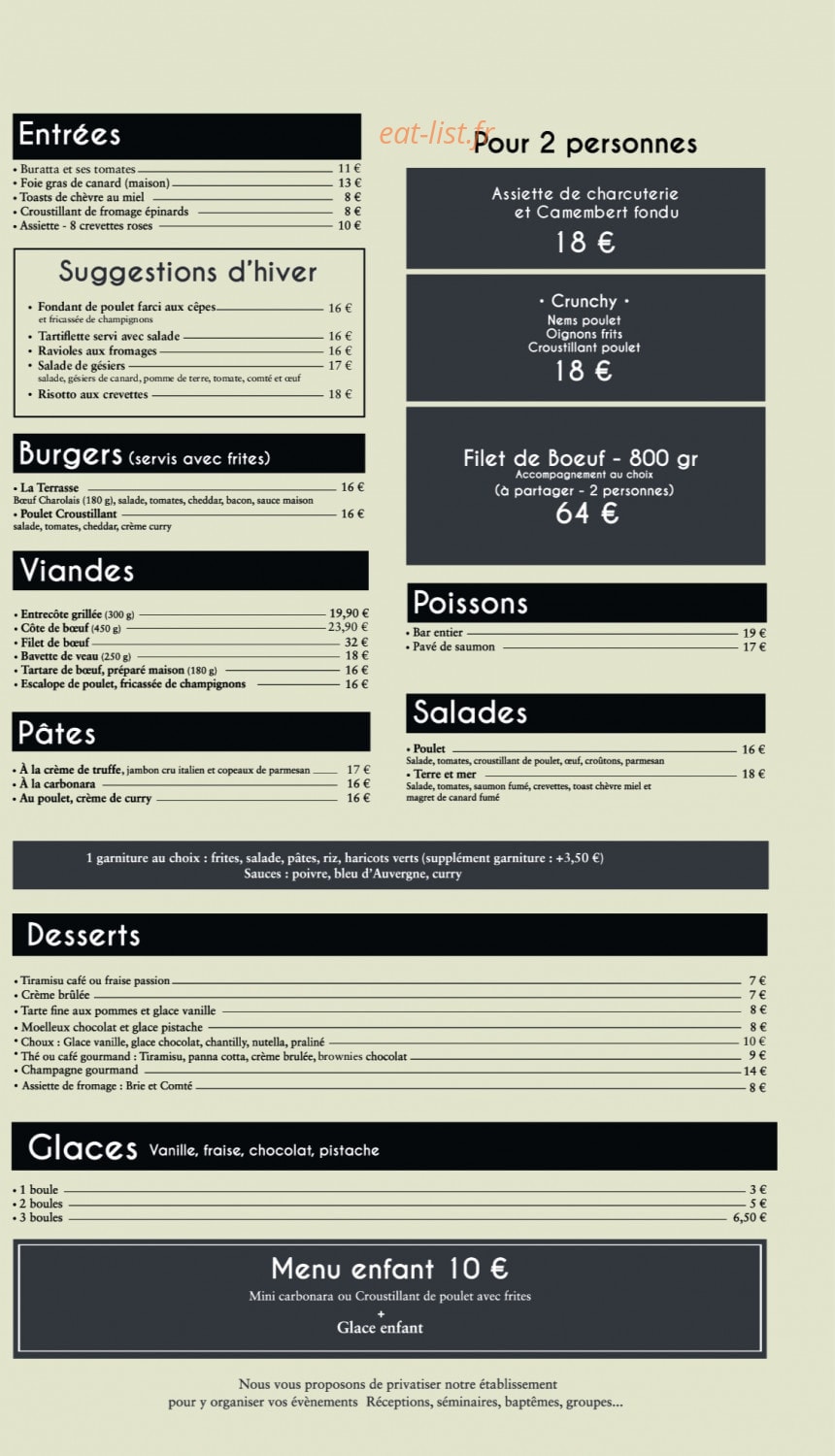La Terrasse — carte page 1