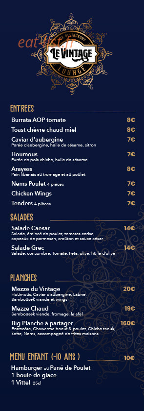 Le vintage — carte page 1