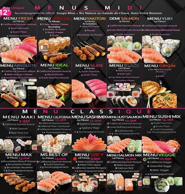 My Sushi Saveurs D’Asie — carte page 4