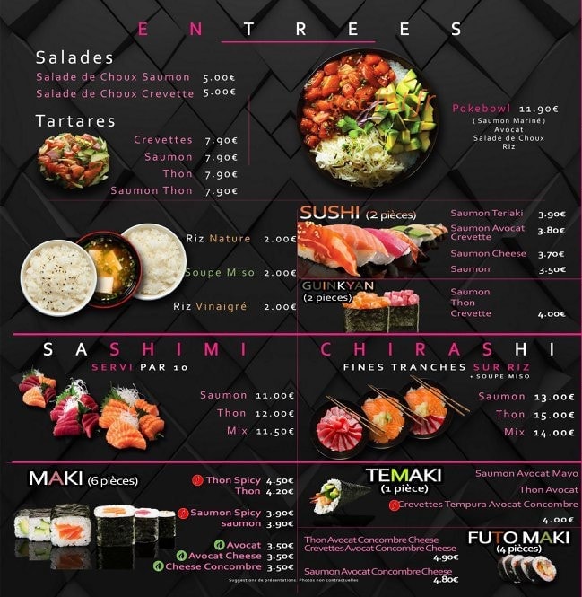 My Sushi Saveurs D’Asie — carte page 2