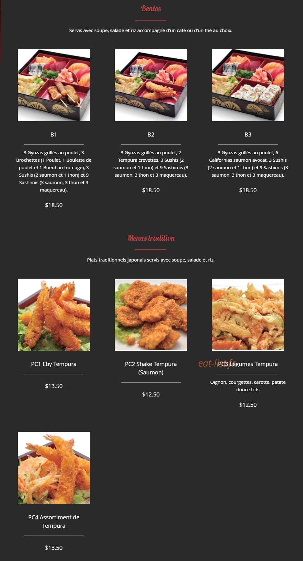 R.Sushi — carte page 22