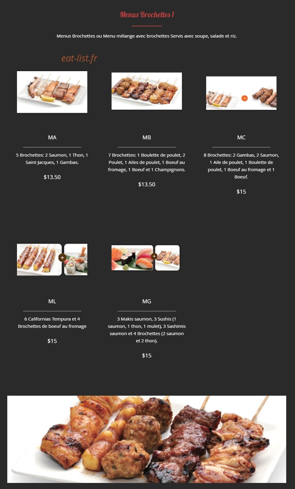 R.Sushi — carte page 19