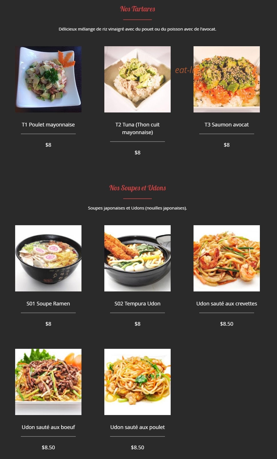 R.Sushi — carte page 3