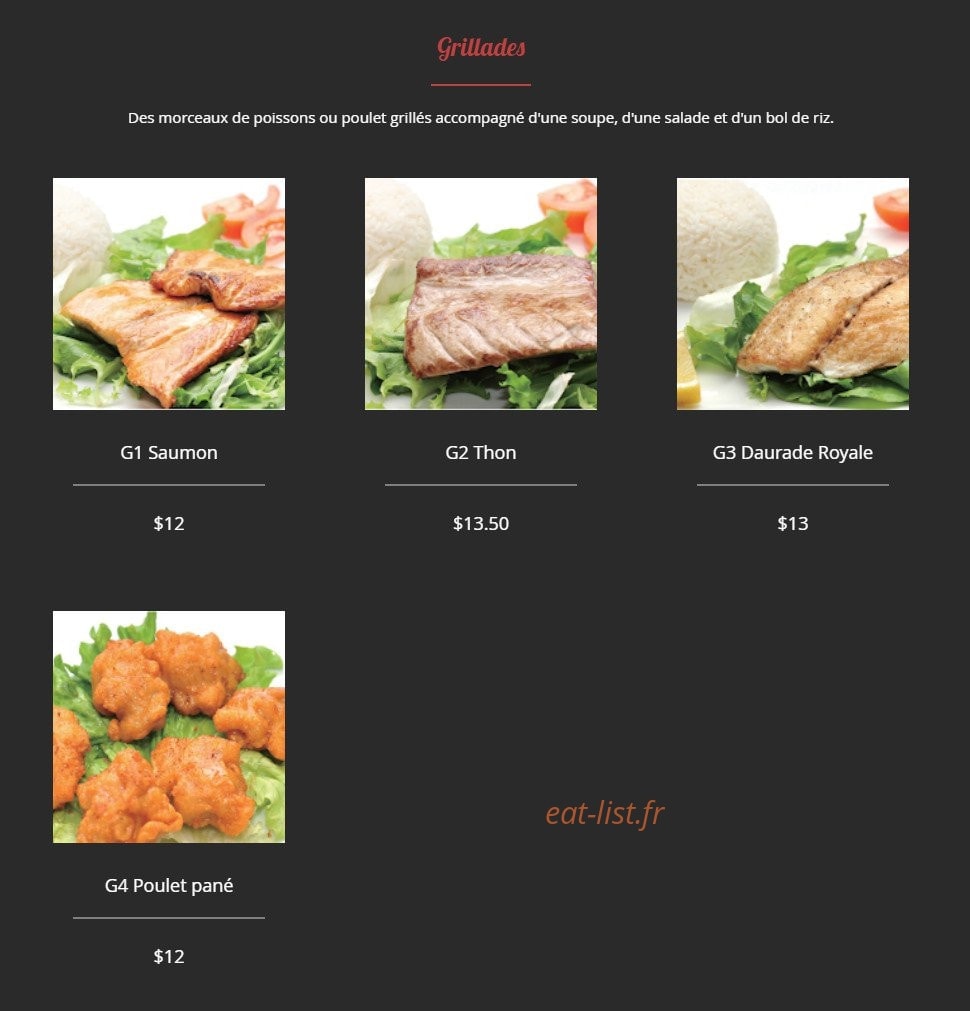 R.Sushi — carte page 16