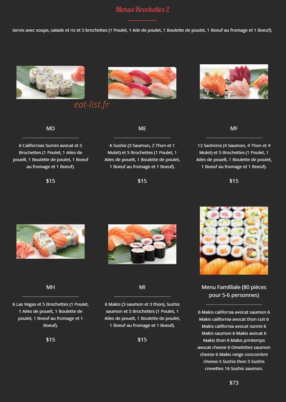 R.Sushi — carte page 20
