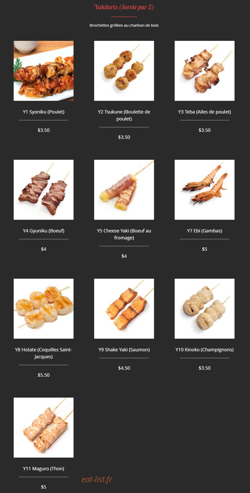 R.Sushi — carte page 12