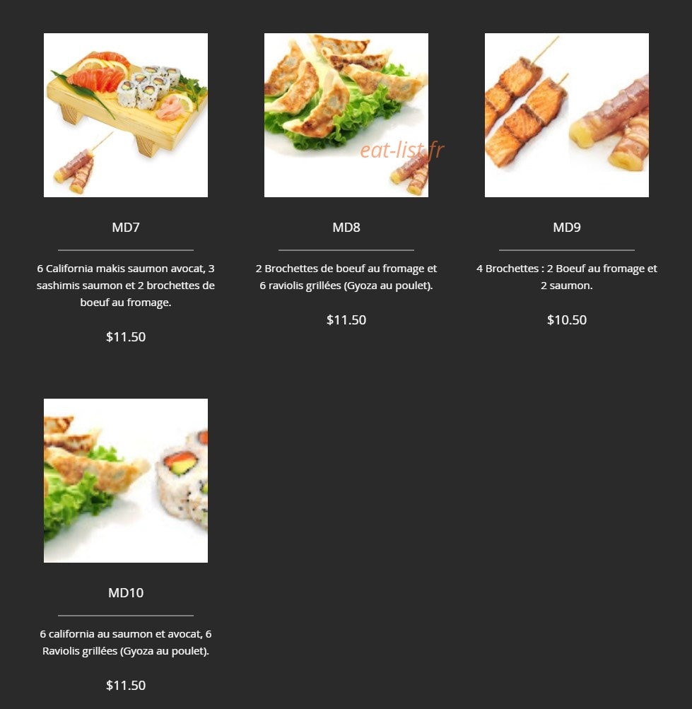 R.Sushi — carte page 14