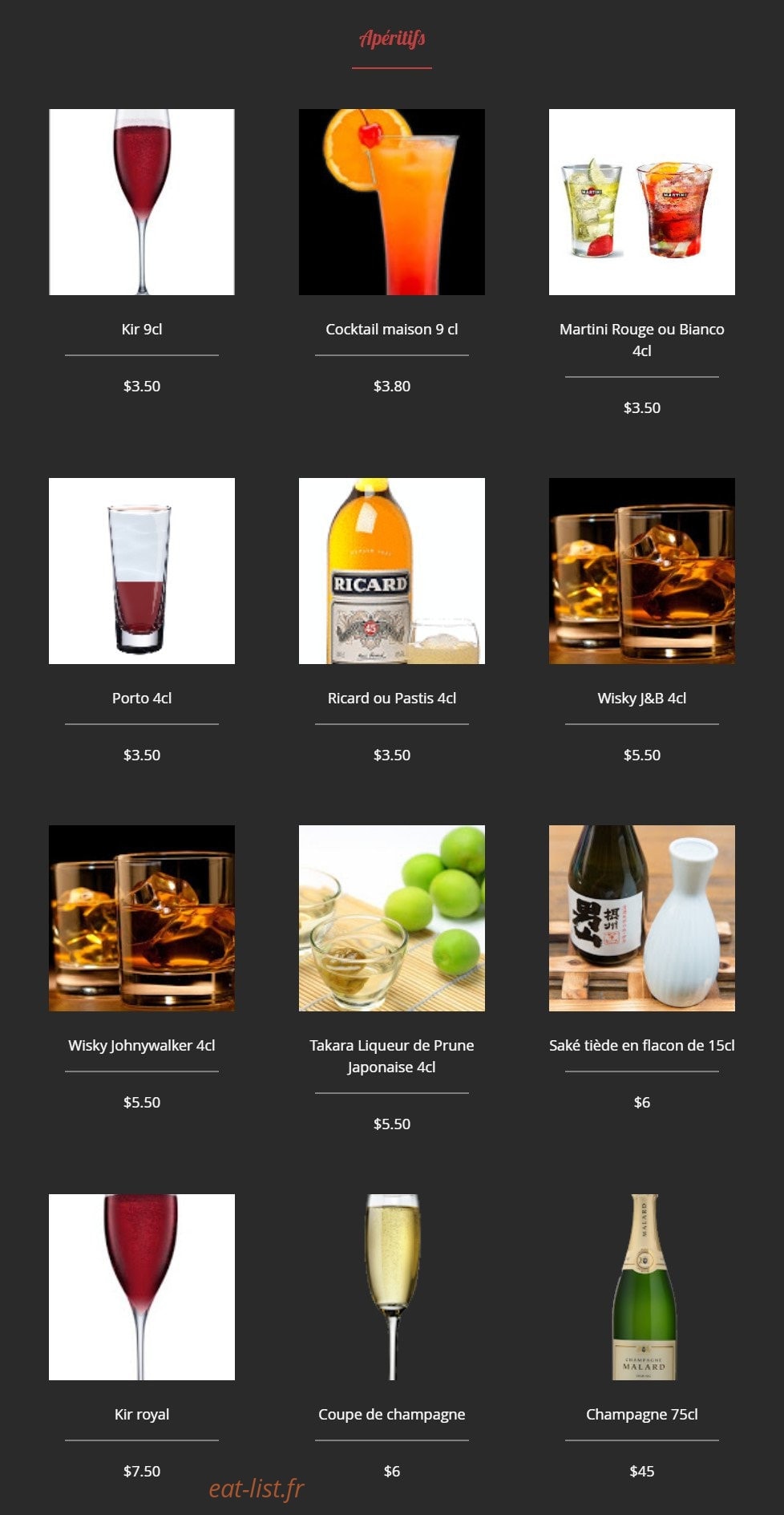 R.Sushi — carte page 29