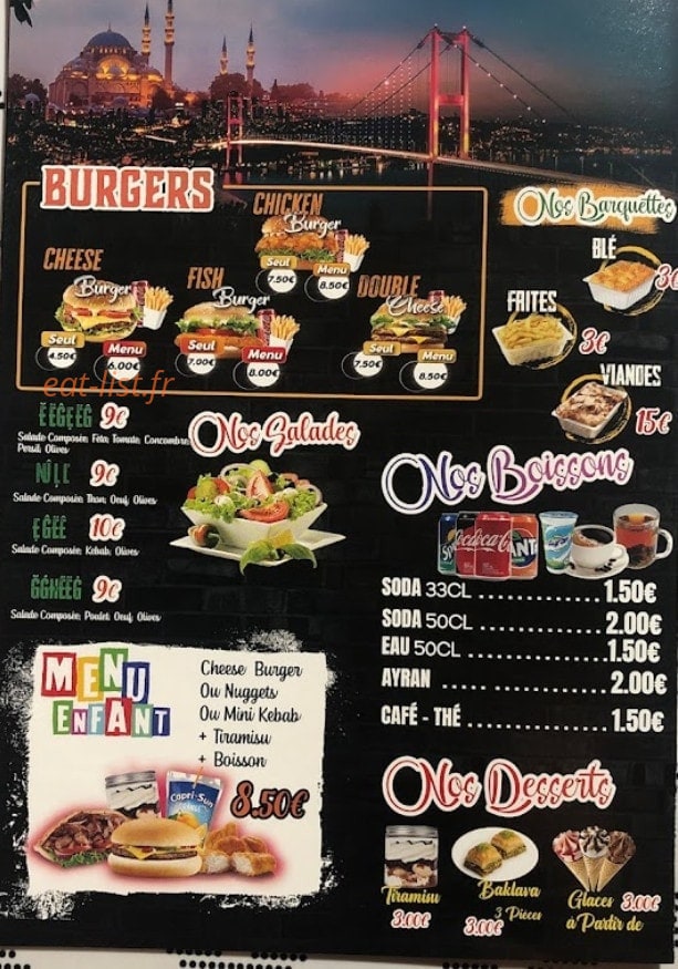 Restaurant Dilan — carte page 2