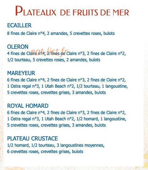 La Criée — carte page 1