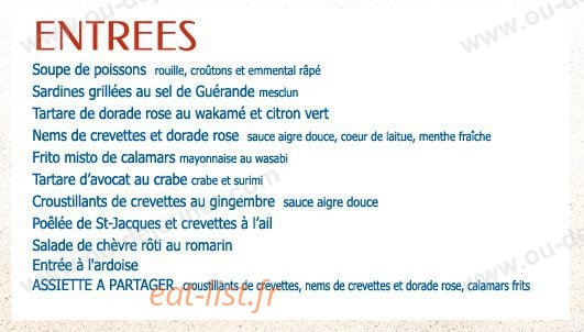 La Criée — carte page 3