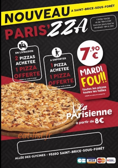 Paris'zza — carte page 1