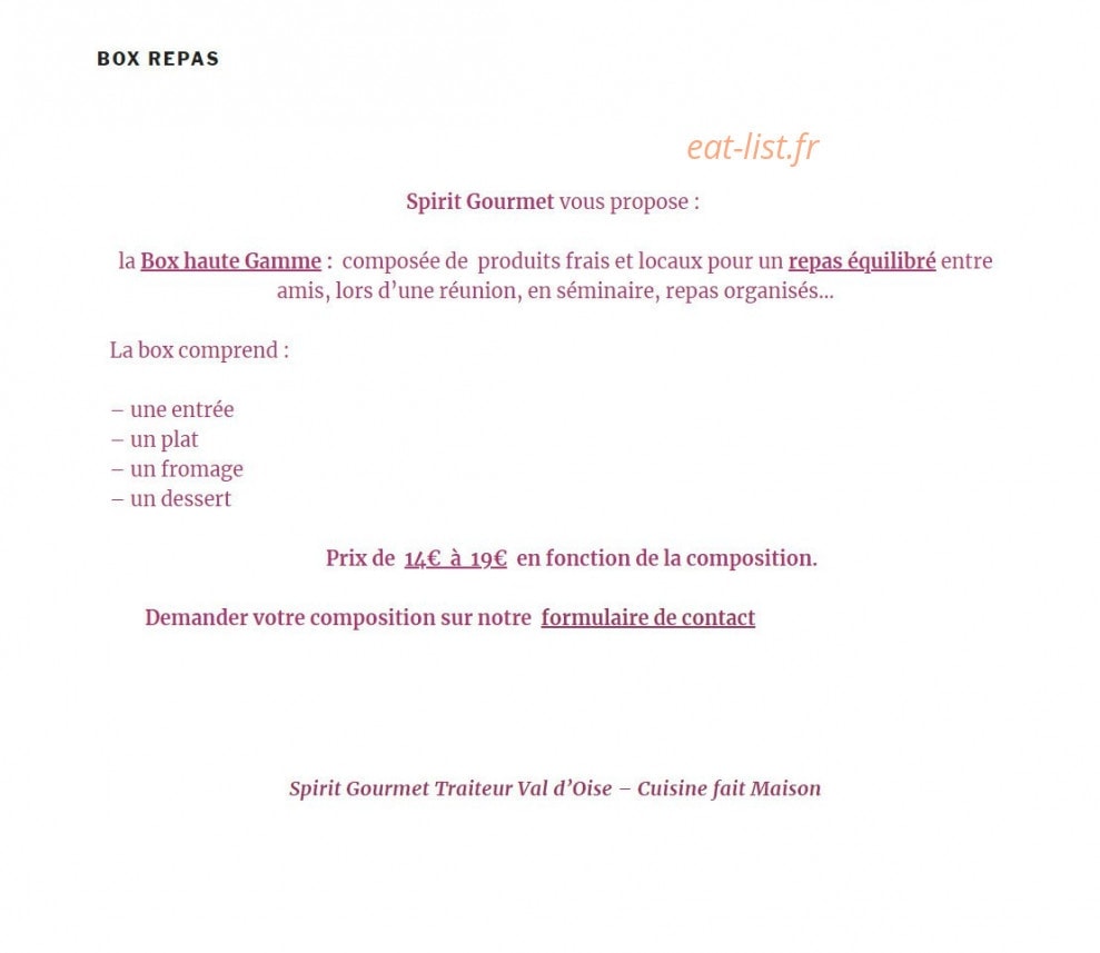 Spirit.gourmet — carte page 7