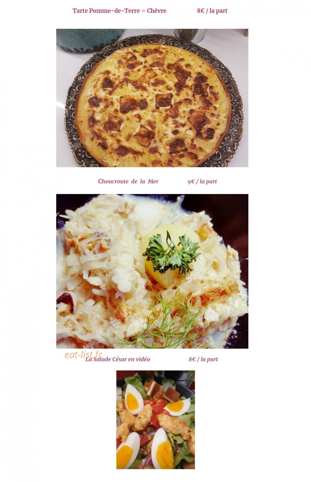 Spirit.gourmet — carte page 4