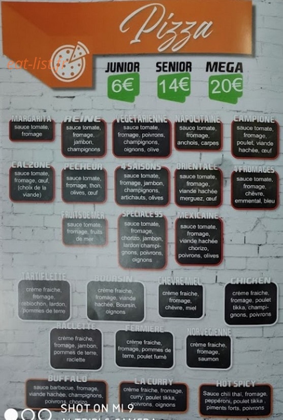 Allo Pizza 95 — carte page 2