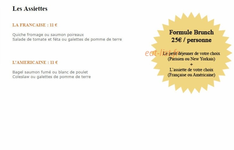 Brunch & Vous — carte page 2