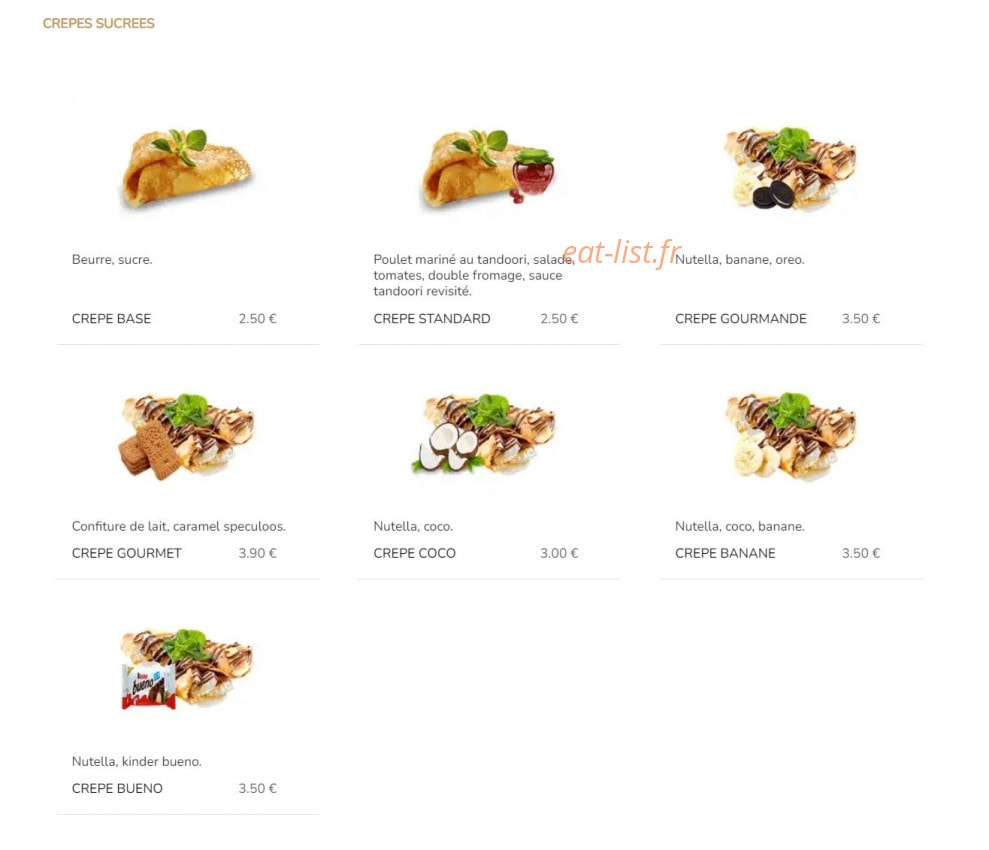 Au Rustic — carte page 4