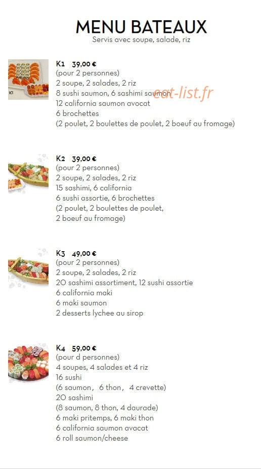 Itoya Sushi — carte page 16