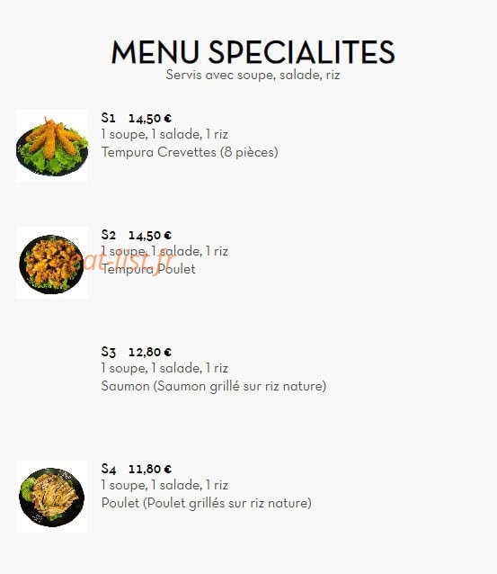 Itoya Sushi — carte page 13
