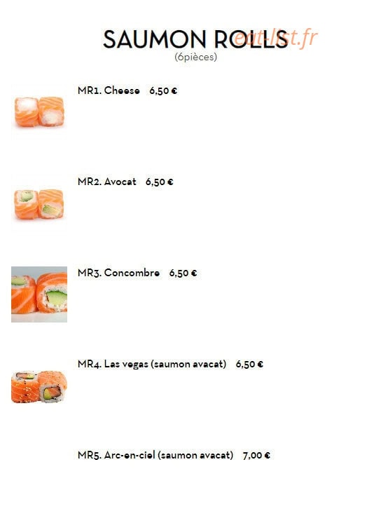 Itoya Sushi — carte page 18