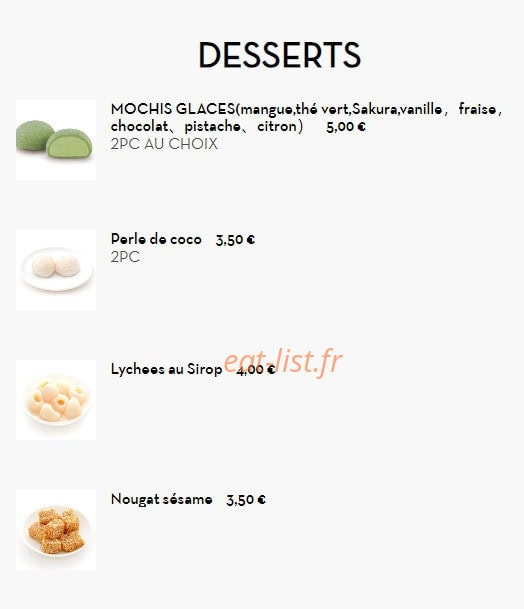 Itoya Sushi — carte page 21