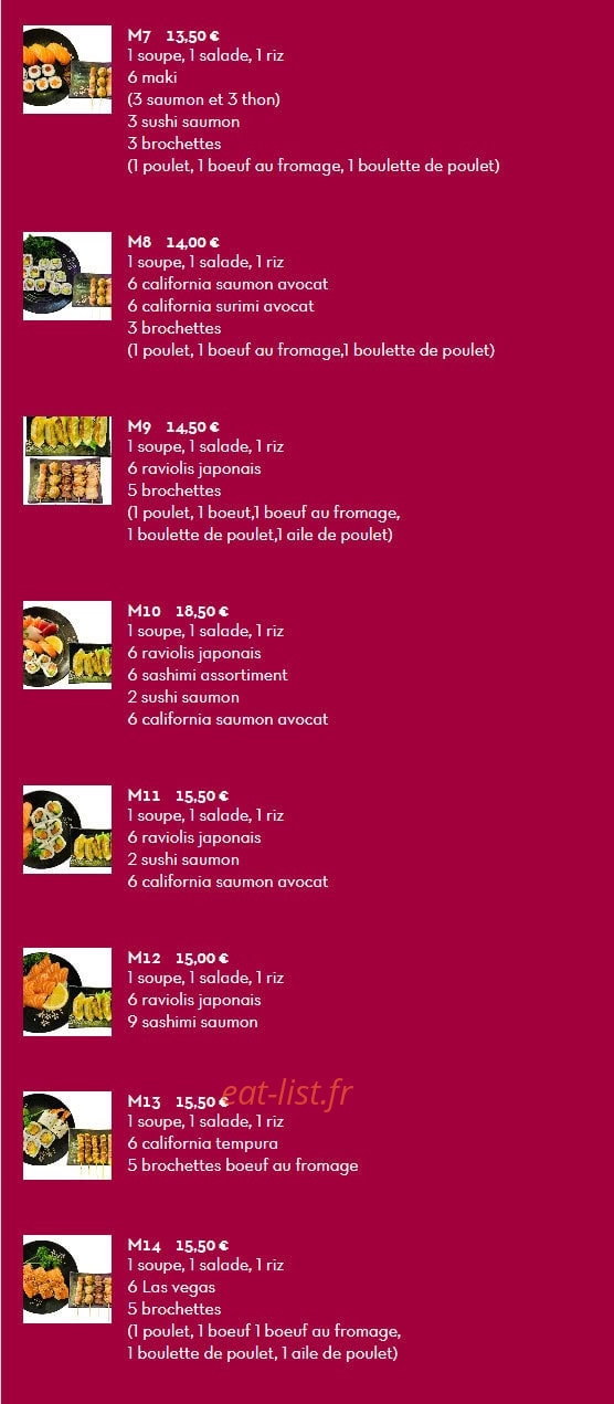 Itoya Sushi — carte page 3