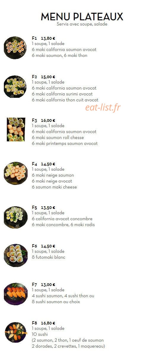Itoya Sushi — carte page 14