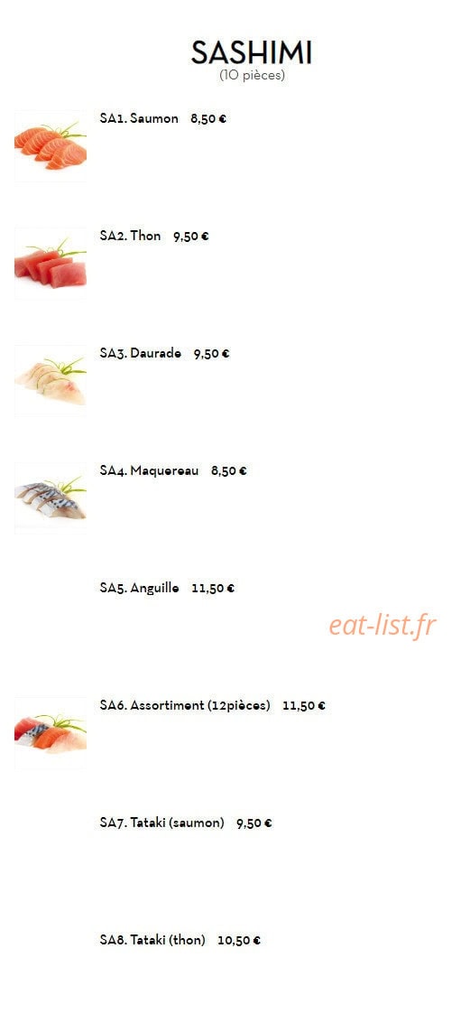 Itoya Sushi — carte page 17