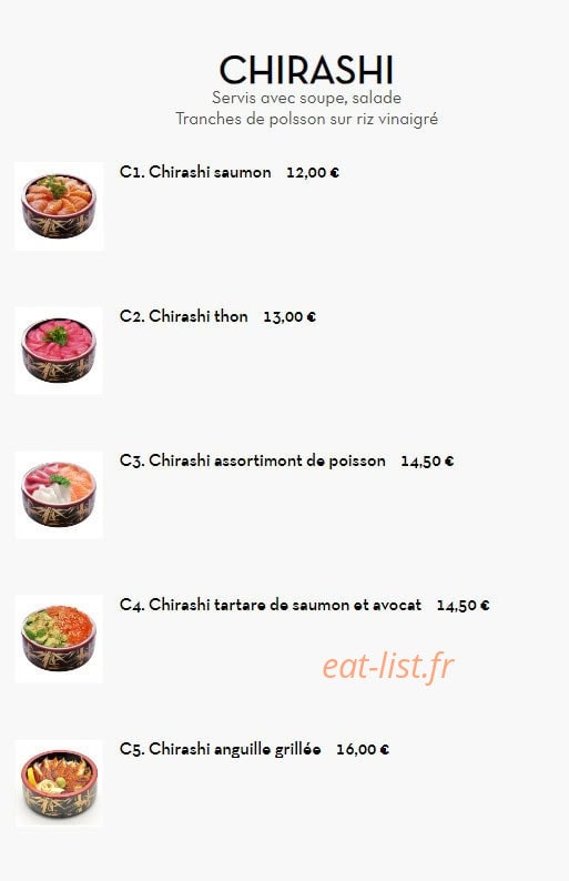 Itoya Sushi — carte page 5