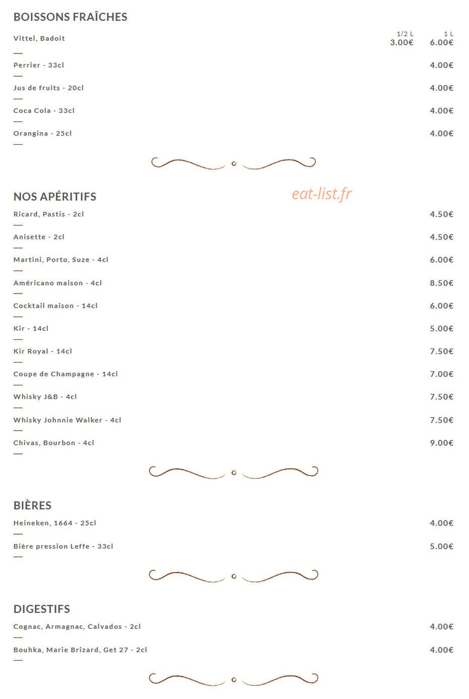 Le Palmier — carte page 7