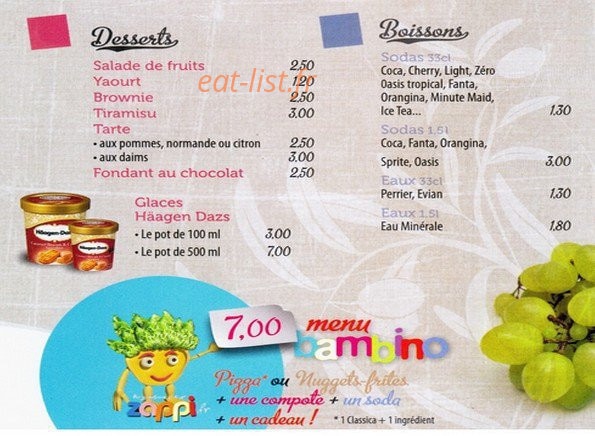Presto pizza — carte page 4