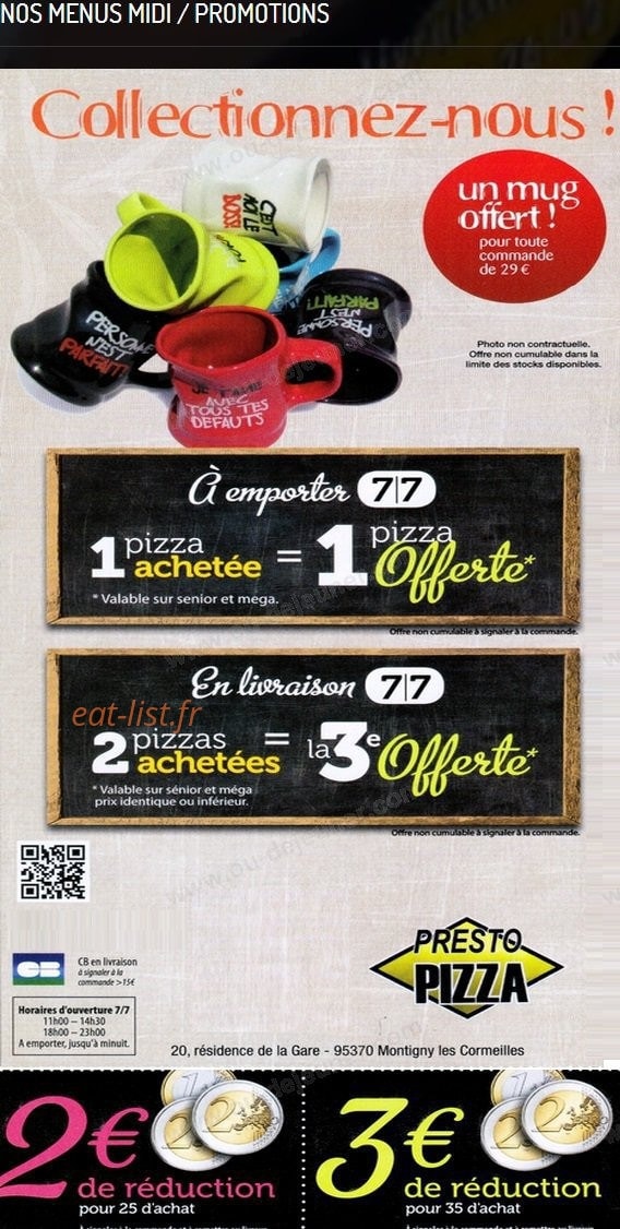 Presto pizza — carte page 6