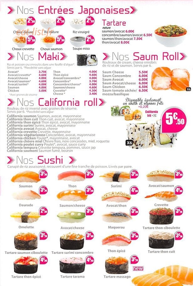 Sushi One à Montigny Les Cormeilles, carte et menu en ligne