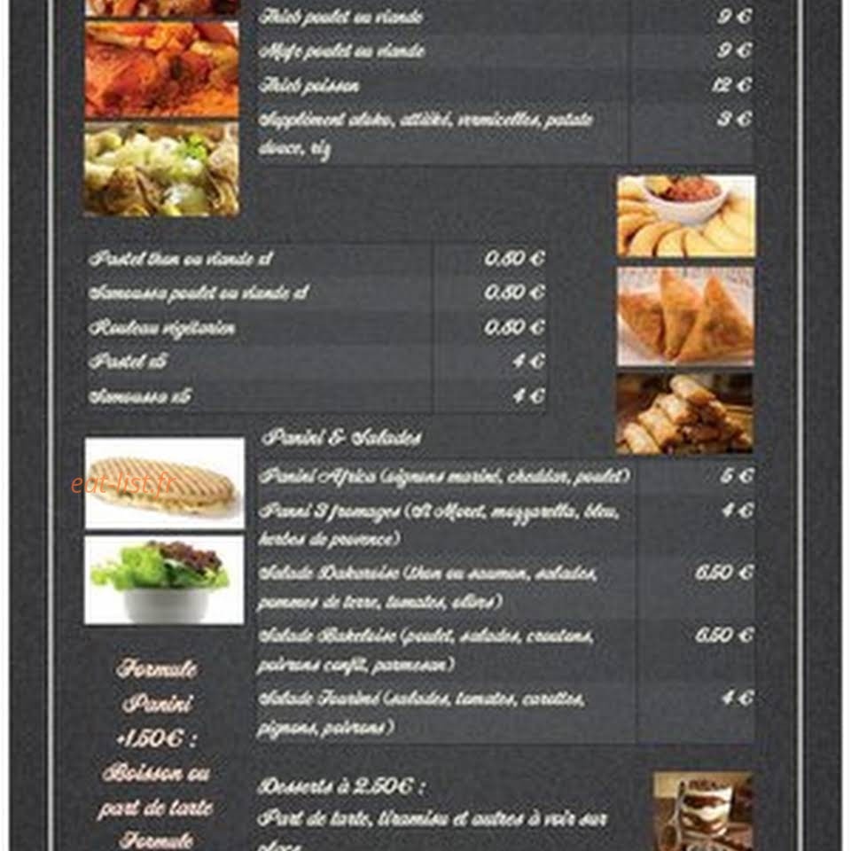 Naye Délice — carte page 1