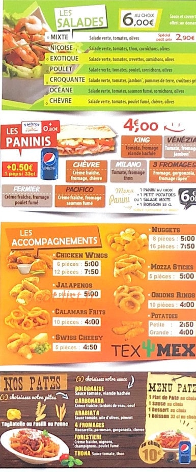 Pizza King — carte page 3