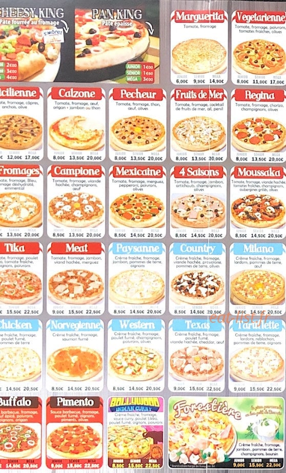 Pizza King — carte page 2