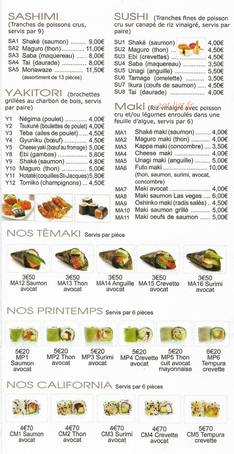 Sushi Top — carte page 4