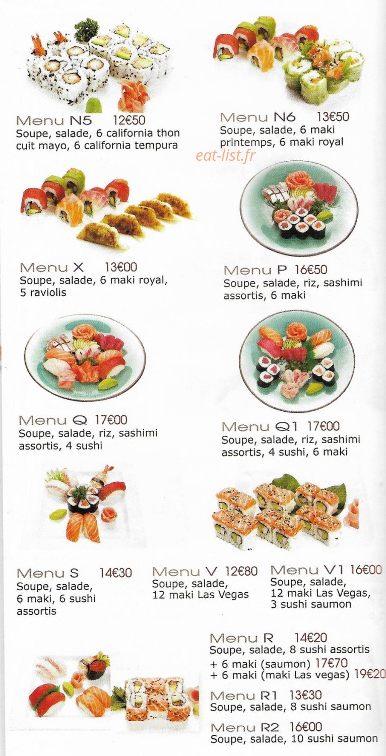 Sushi Top — carte page 10