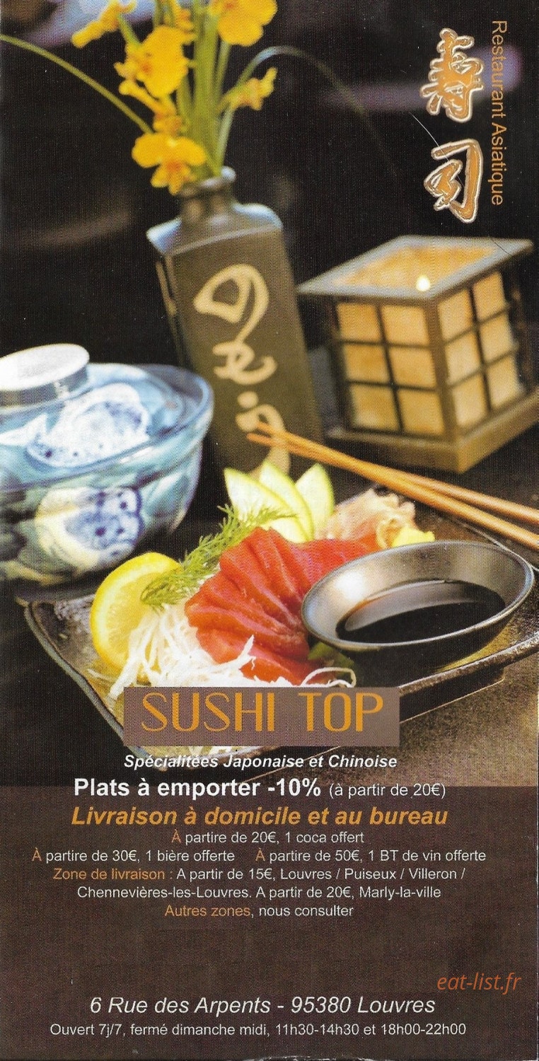 Sushi Top — carte page 1