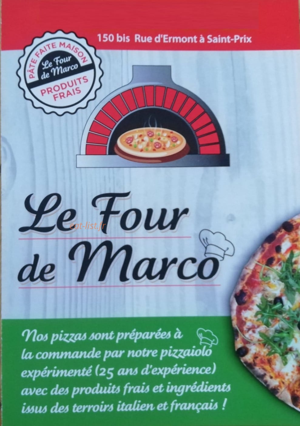 Le Four De Marco — carte page 1