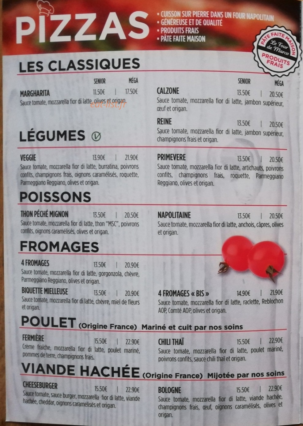 Le Four De Marco — carte page 2