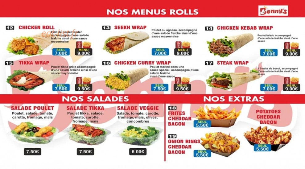 Benny's — carte page 2