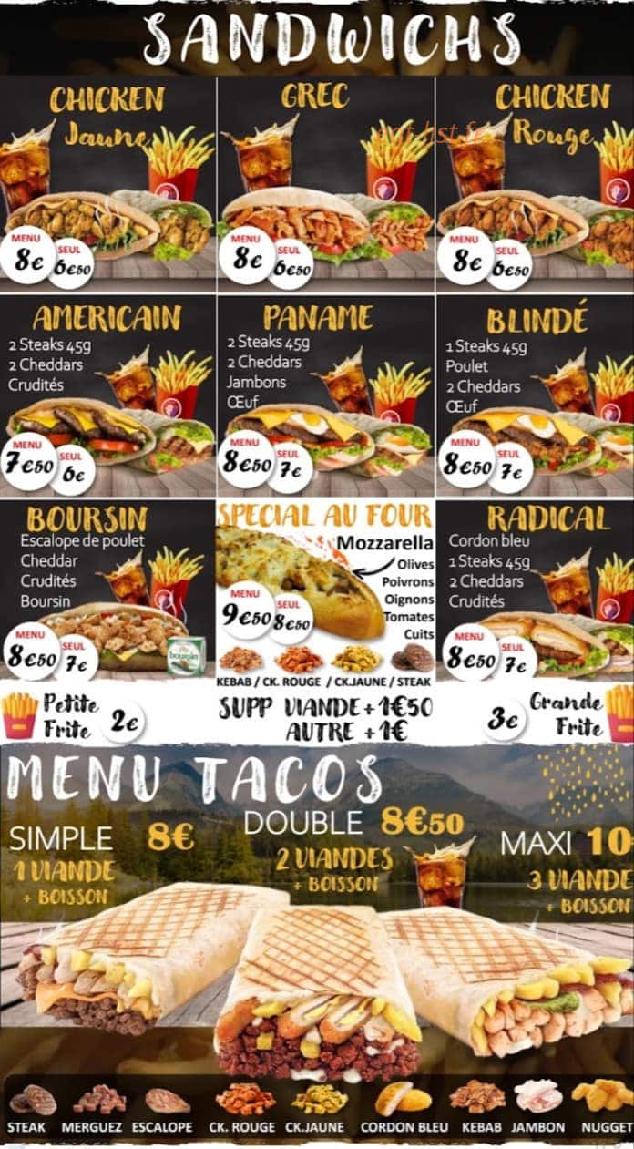 Chicken break — carte page 3