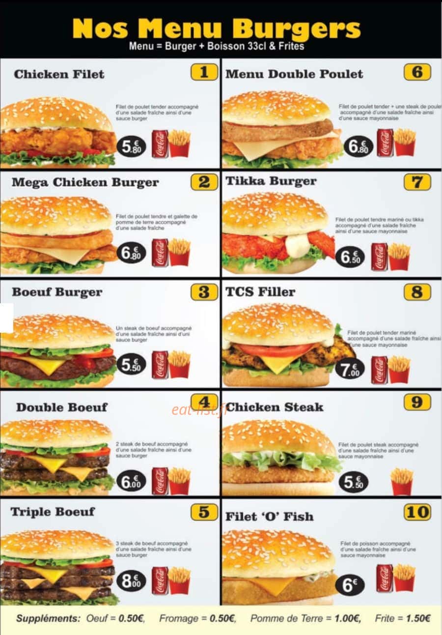 Chicken Quick — carte page 2