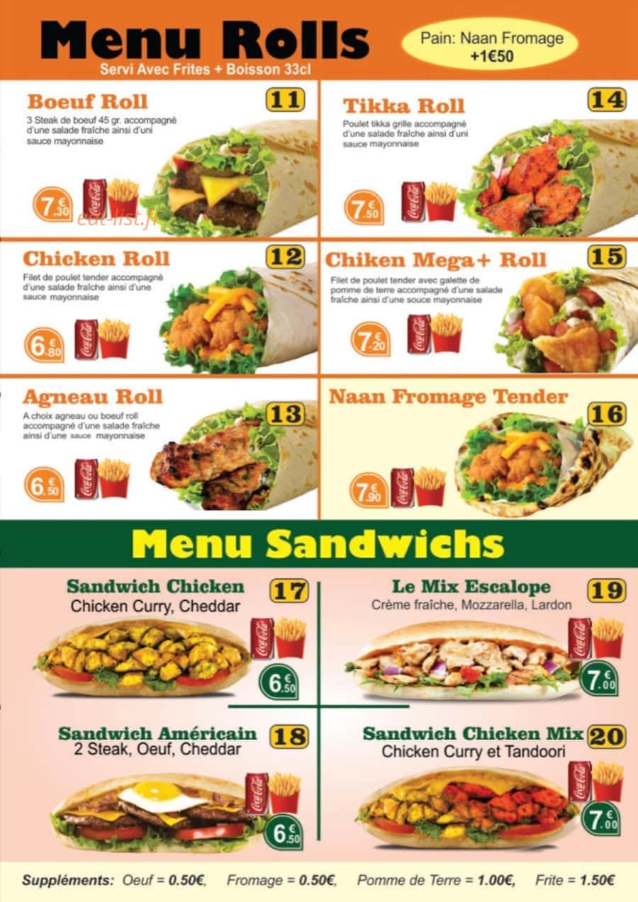 Chicken Quick — carte page 3