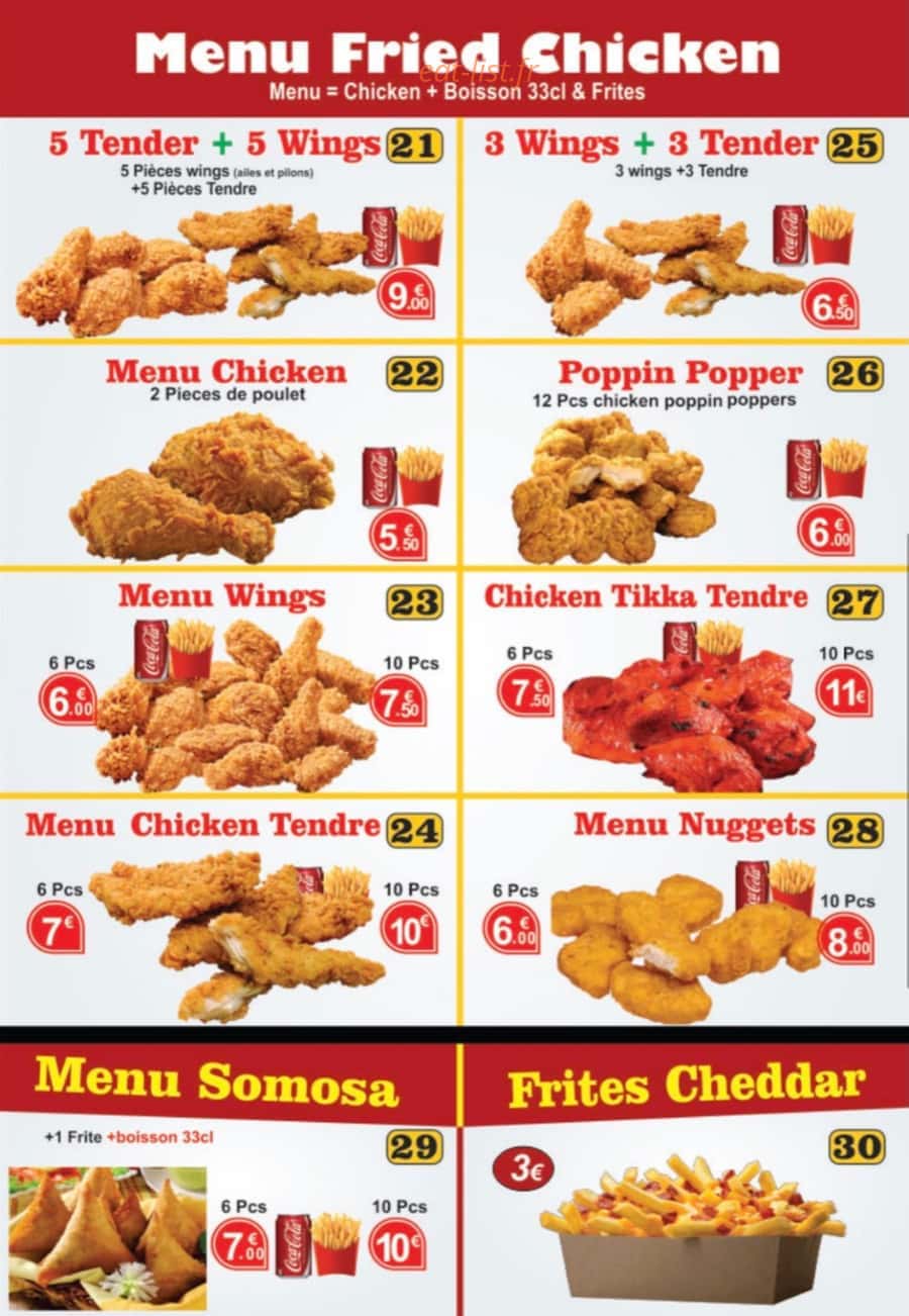 Chicken Quick — carte page 5